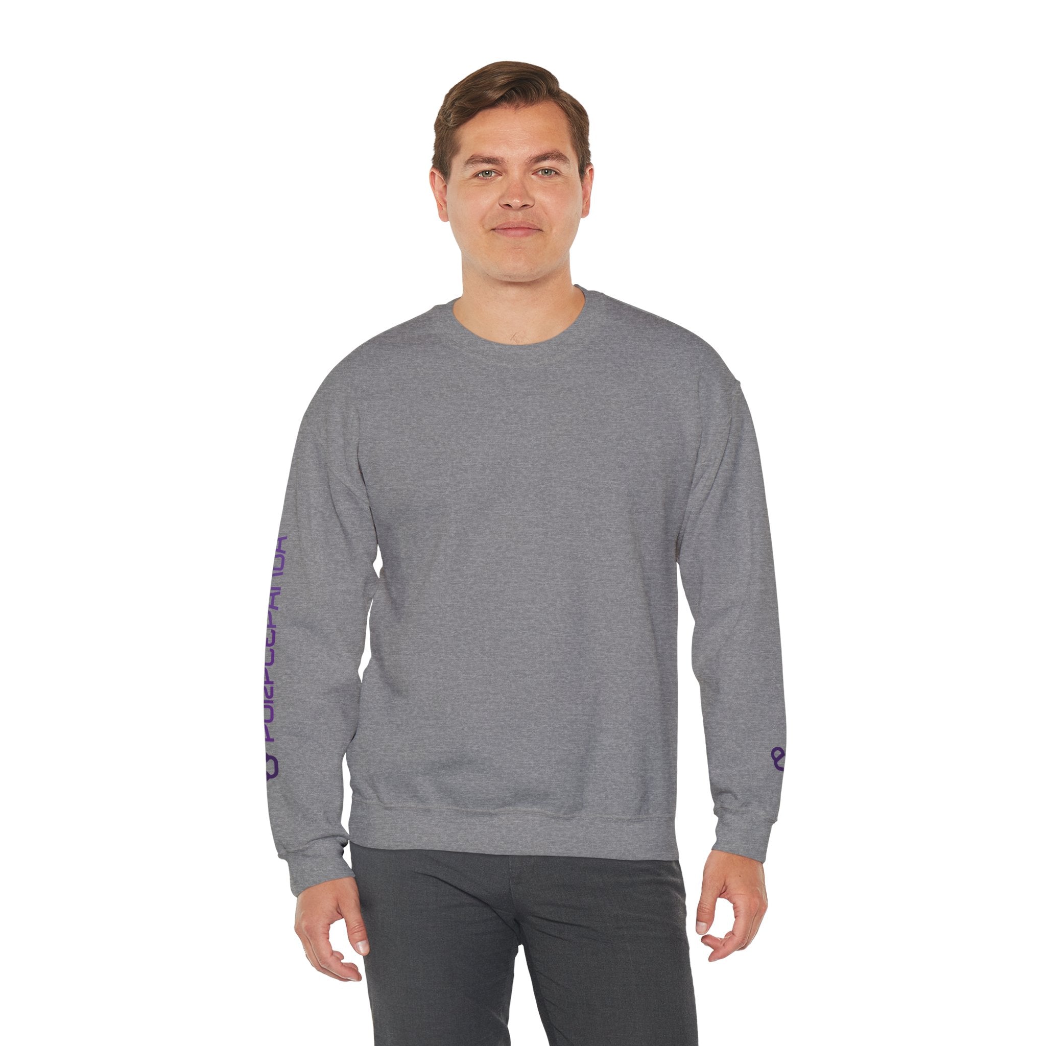 Purple Panda Relaxed Crewneck Sweatshirt