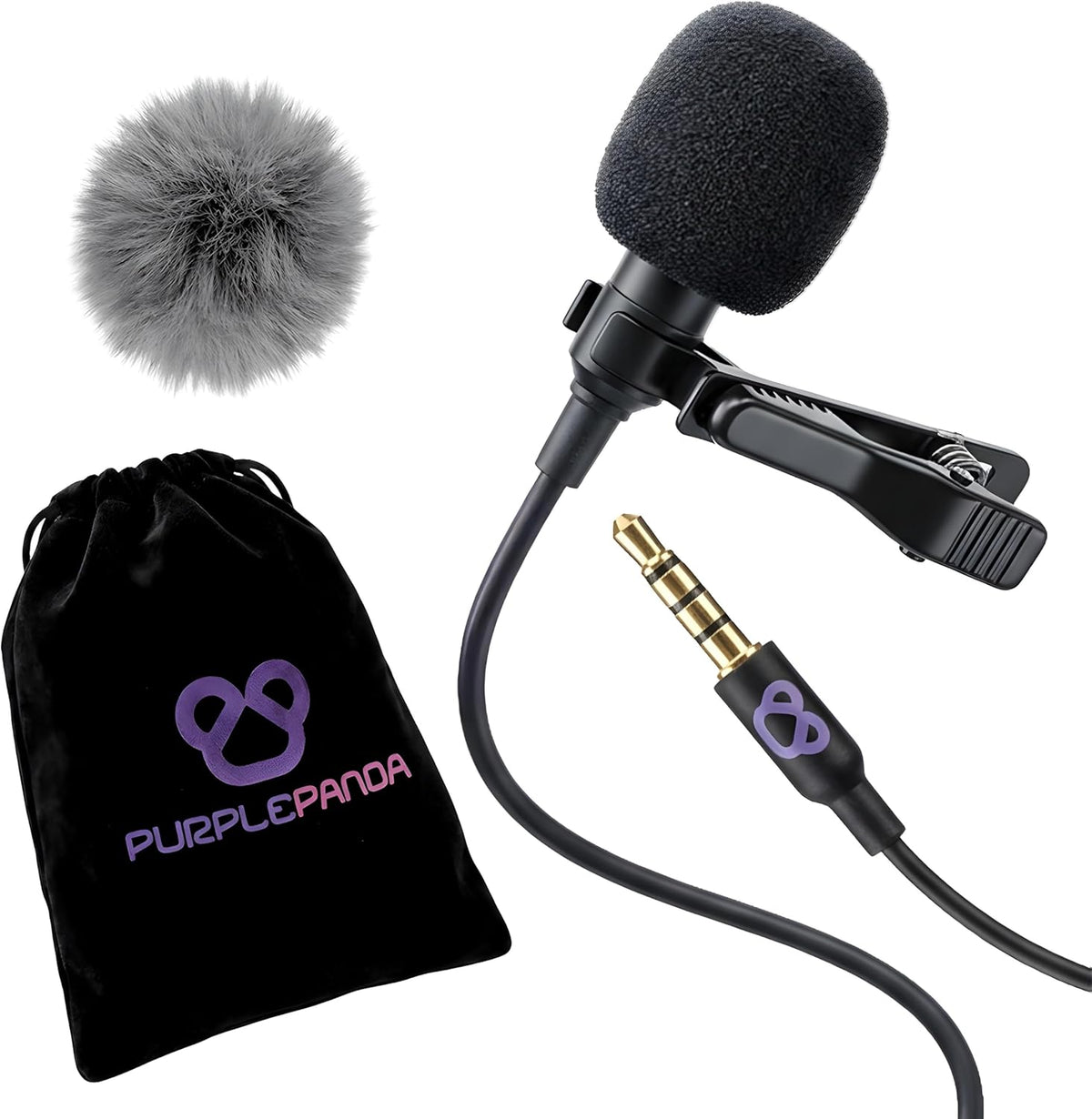 Purple Panda Lavalier Microphone Kit