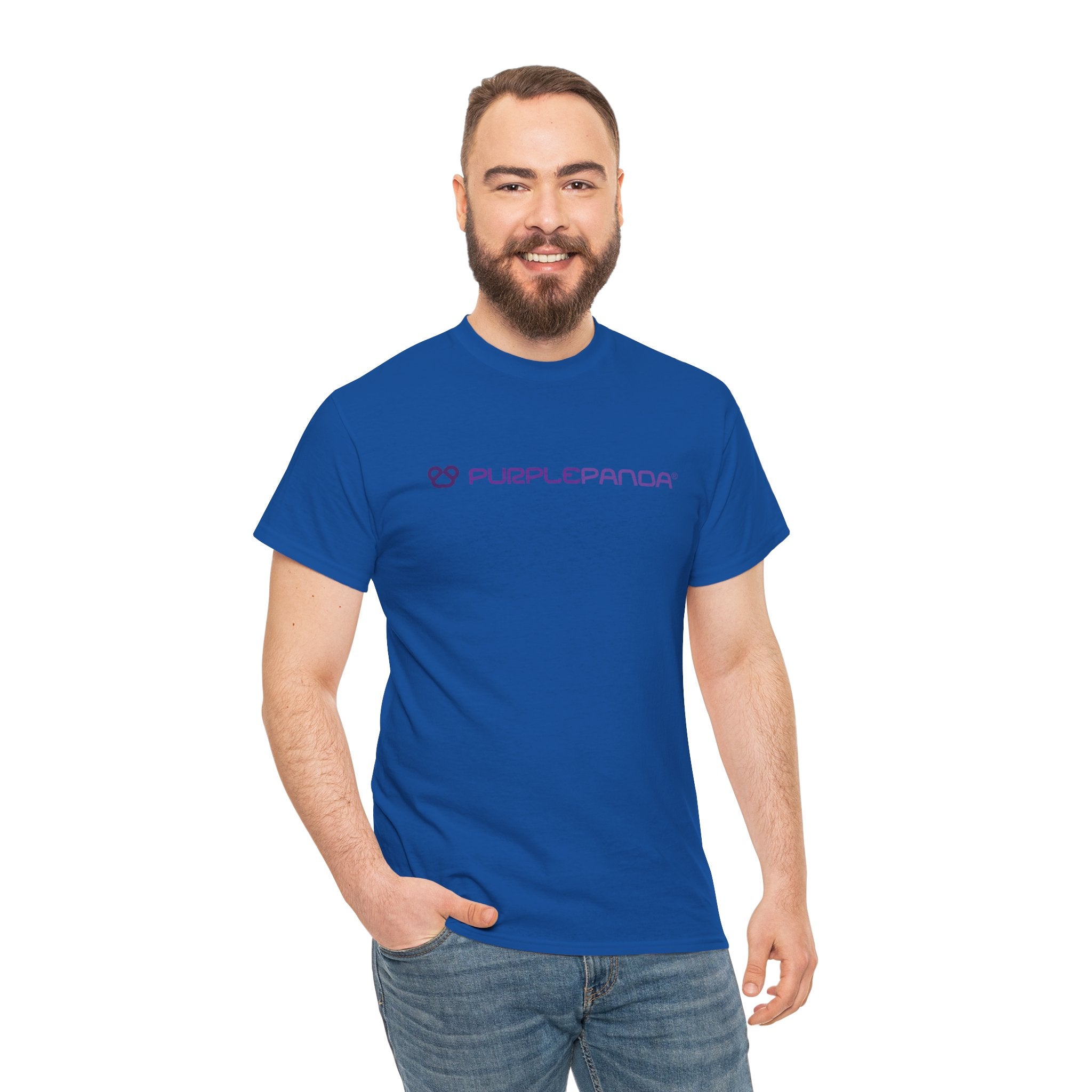 Purple Panda Icon Heavy Cotton T-shirt