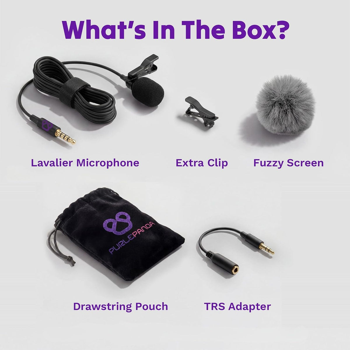 Purple Panda Lavalier Microphone Kit