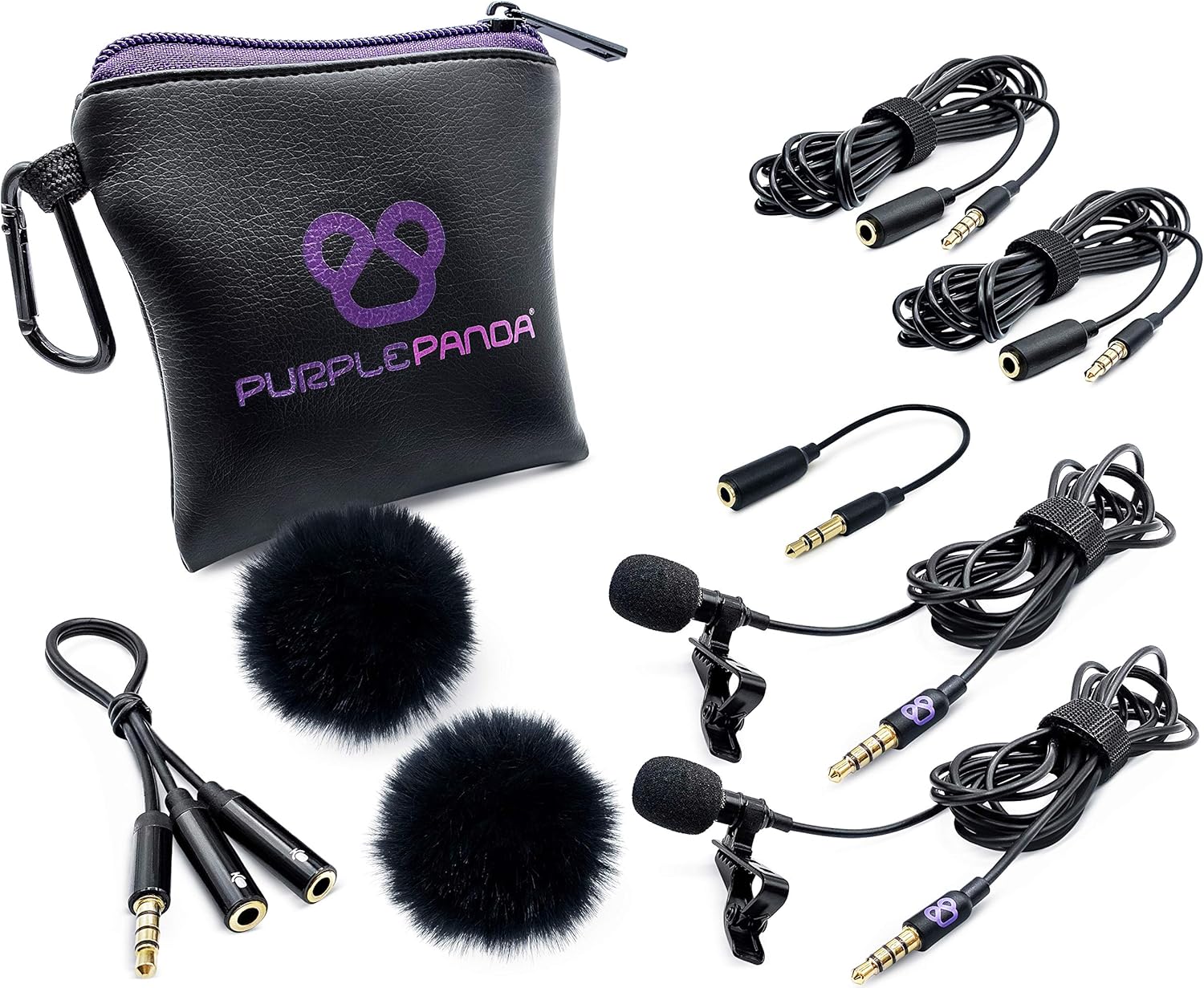 Purple Panda Dual Lavalier Microphone Kit