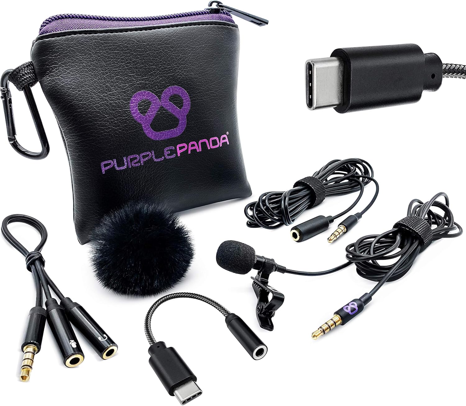 Purple Panda USB-C Lavalier Microphone Kit