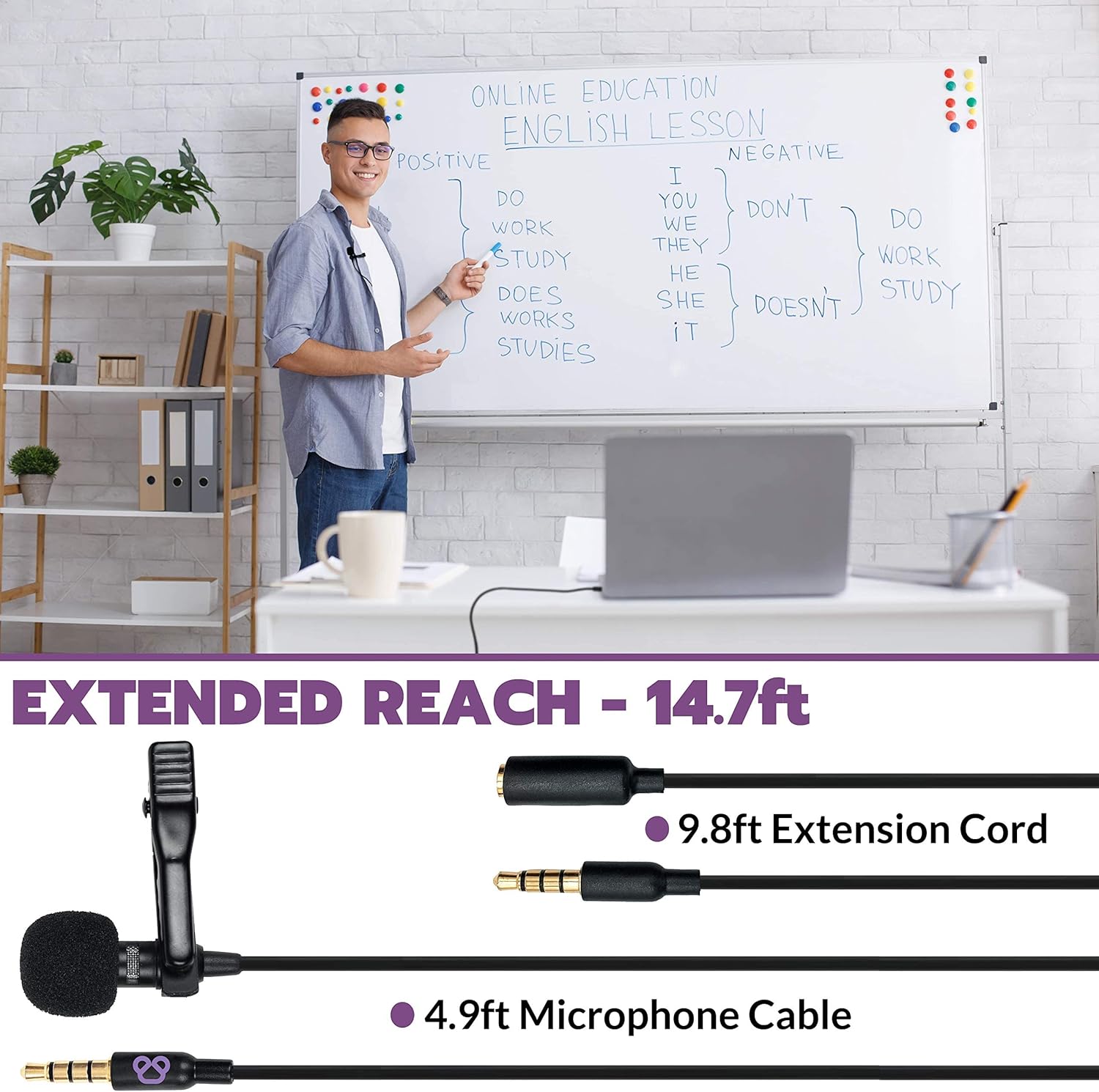 Purple Panda PC Lavalier Microphone Kit