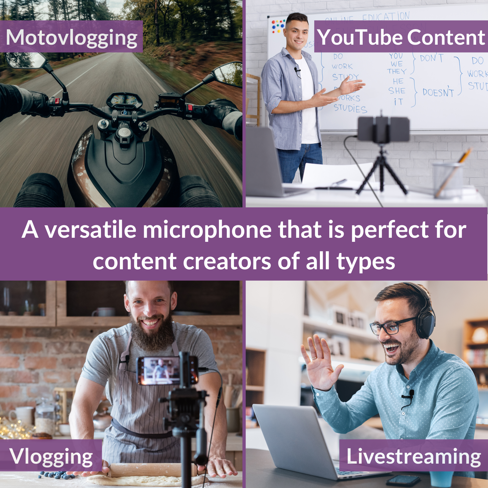 Purple Panda Lavalier Microphone Kit