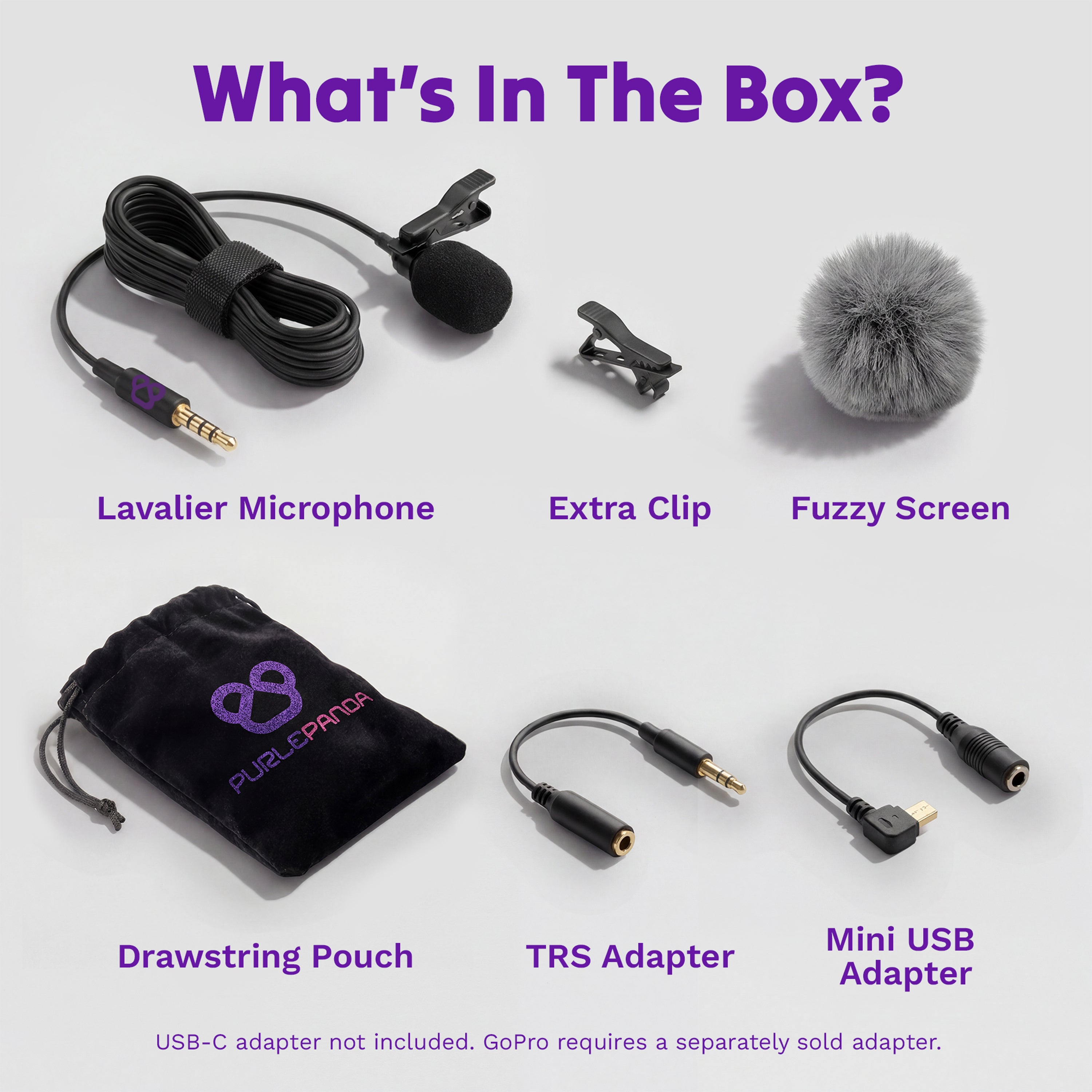 Purple Panda Lavalier Microphone Kit