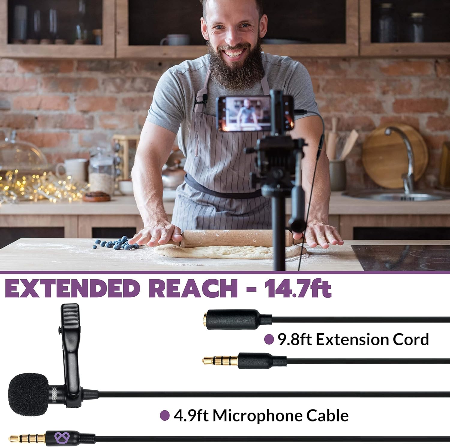 Purple Panda USB-C Lavalier Microphone Kit