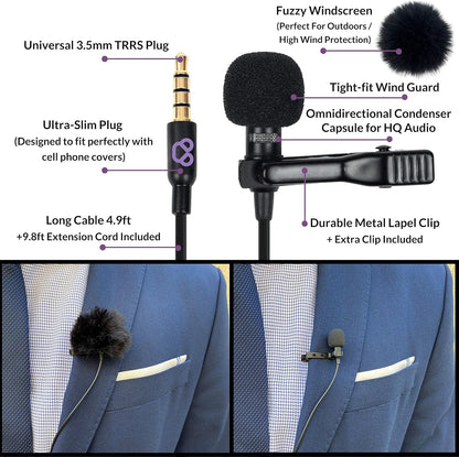 Purple Panda PC Lavalier Microphone Kit