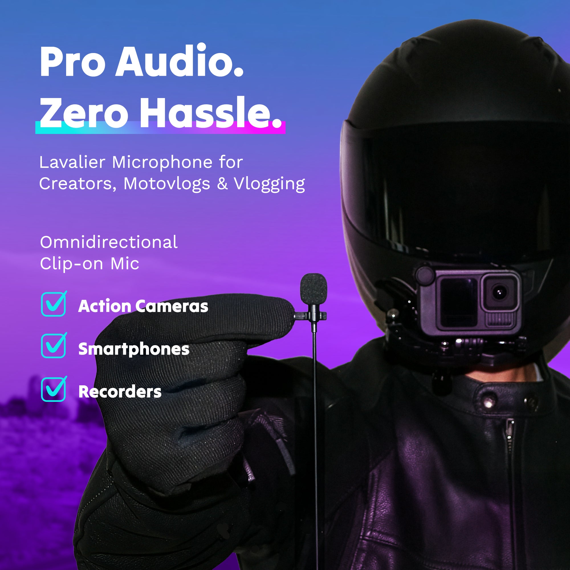 Purple Panda Lavalier Microphone Kit