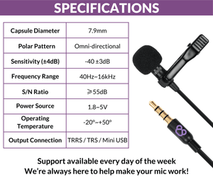 Purple Panda Lavalier Microphone Kit